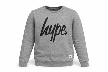 Hype Boys Grey Cotton Pullover Sweatshirt Size 11-12 Years Pullover