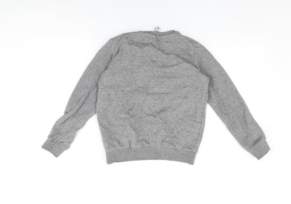 Hype Boys Grey Cotton Pullover Sweatshirt Size 11-12 Years Pullover