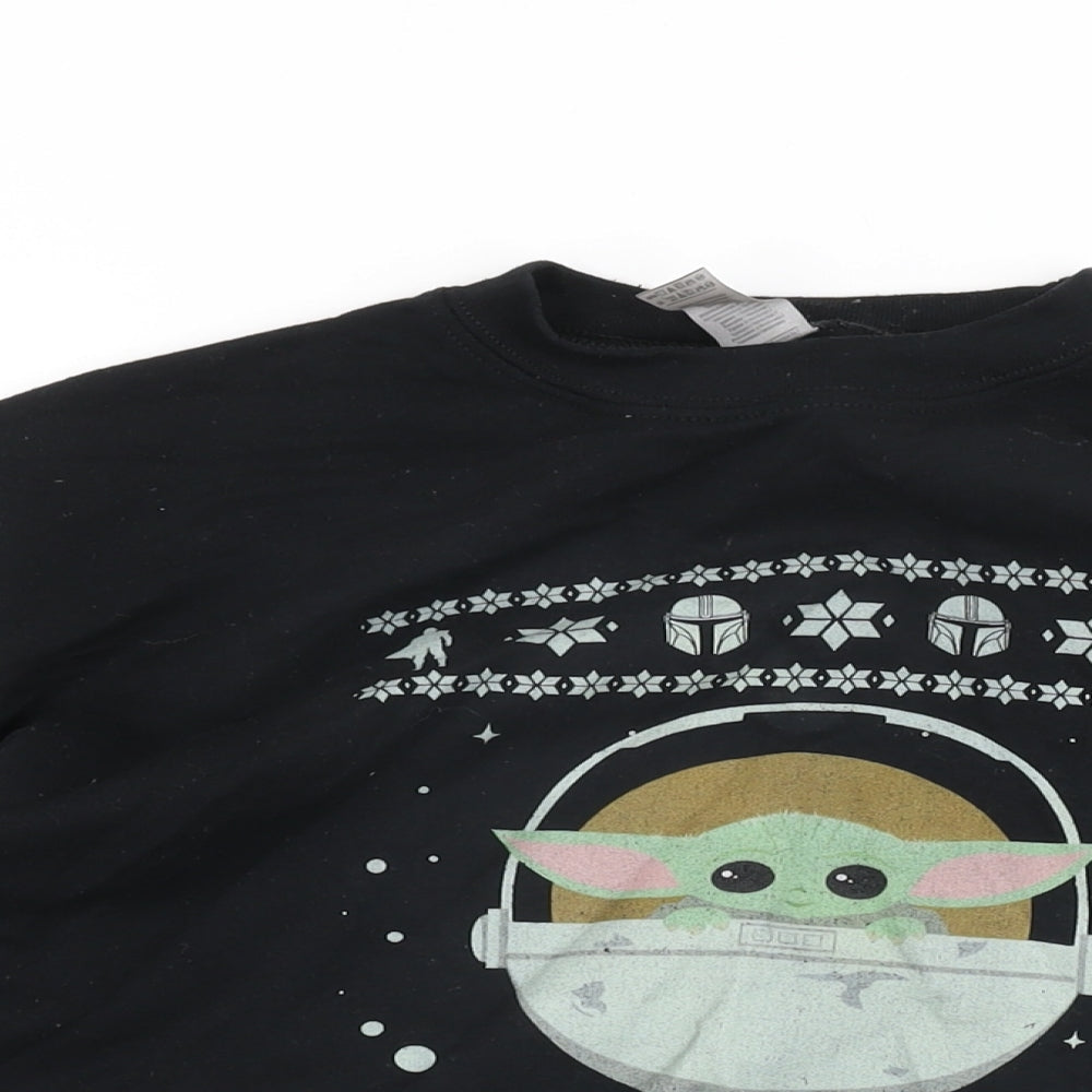 Star Wars Womens Black Cotton Pullover Sweatshirt Size XL Pullover - Baby Yoda, Christmas Jumper