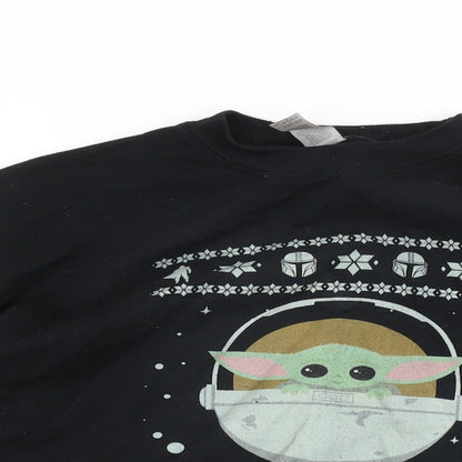 Star Wars Womens Black Cotton Pullover Sweatshirt Size XL Pullover - Baby Yoda, Christmas Jumper