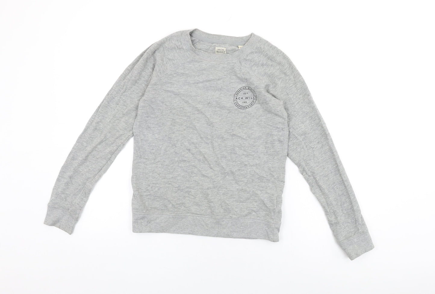 Womens UK Size 8 Jack Wills Grey Pullover Sweatshirt