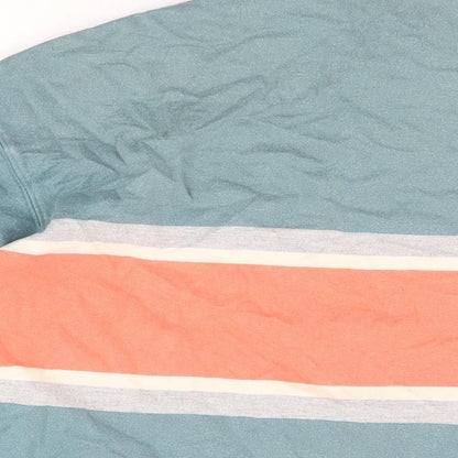 Gap Mens Blue Striped Cotton Polo Size S Collared Button