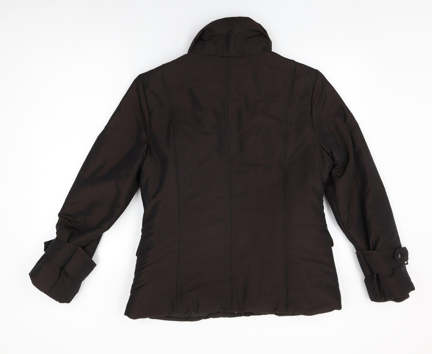 Precis Womens Brown Overcoat Coat Size 12 Zip