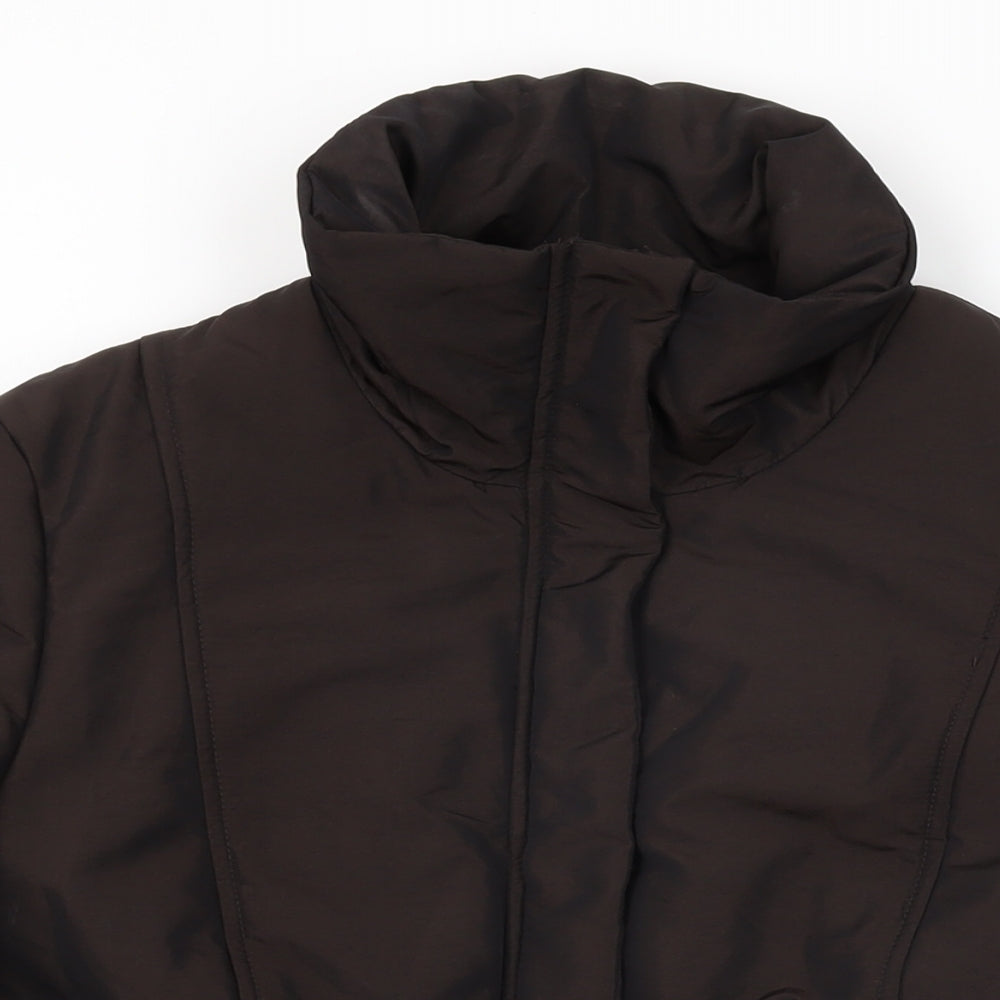 Precis Womens Brown Overcoat Coat Size 12 Zip