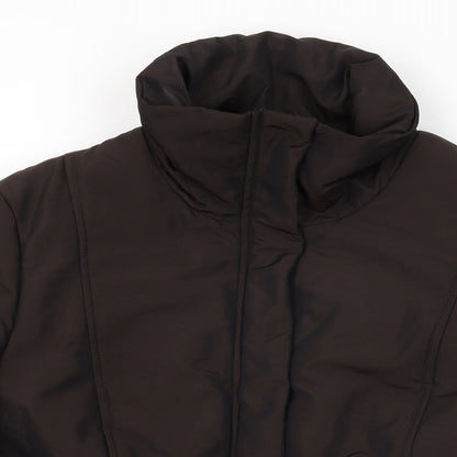 Precis Womens Brown Overcoat Coat Size 12 Zip