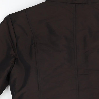 Precis Womens Brown Overcoat Coat Size 12 Zip