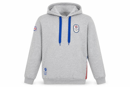 TEAM GB Mens Grey Geometric Cotton Pullover Hoodie Size M