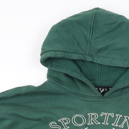 Motel Womens Green Cotton Pullover Hoodie Size XS Pullover - Sporting Club