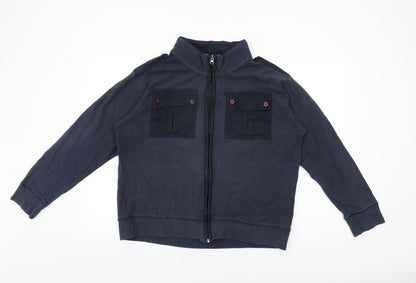 FU2 Mens Blue Cotton Full Zip Sweatshirt Size L
