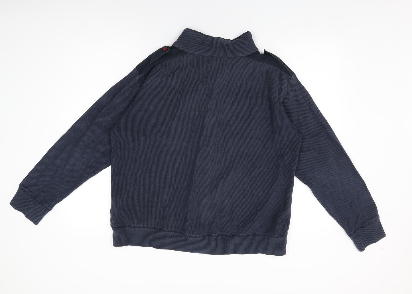 FU2 Mens Blue Cotton Full Zip Sweatshirt Size L