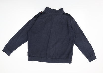 FU2 Mens Blue Cotton Full Zip Sweatshirt Size L