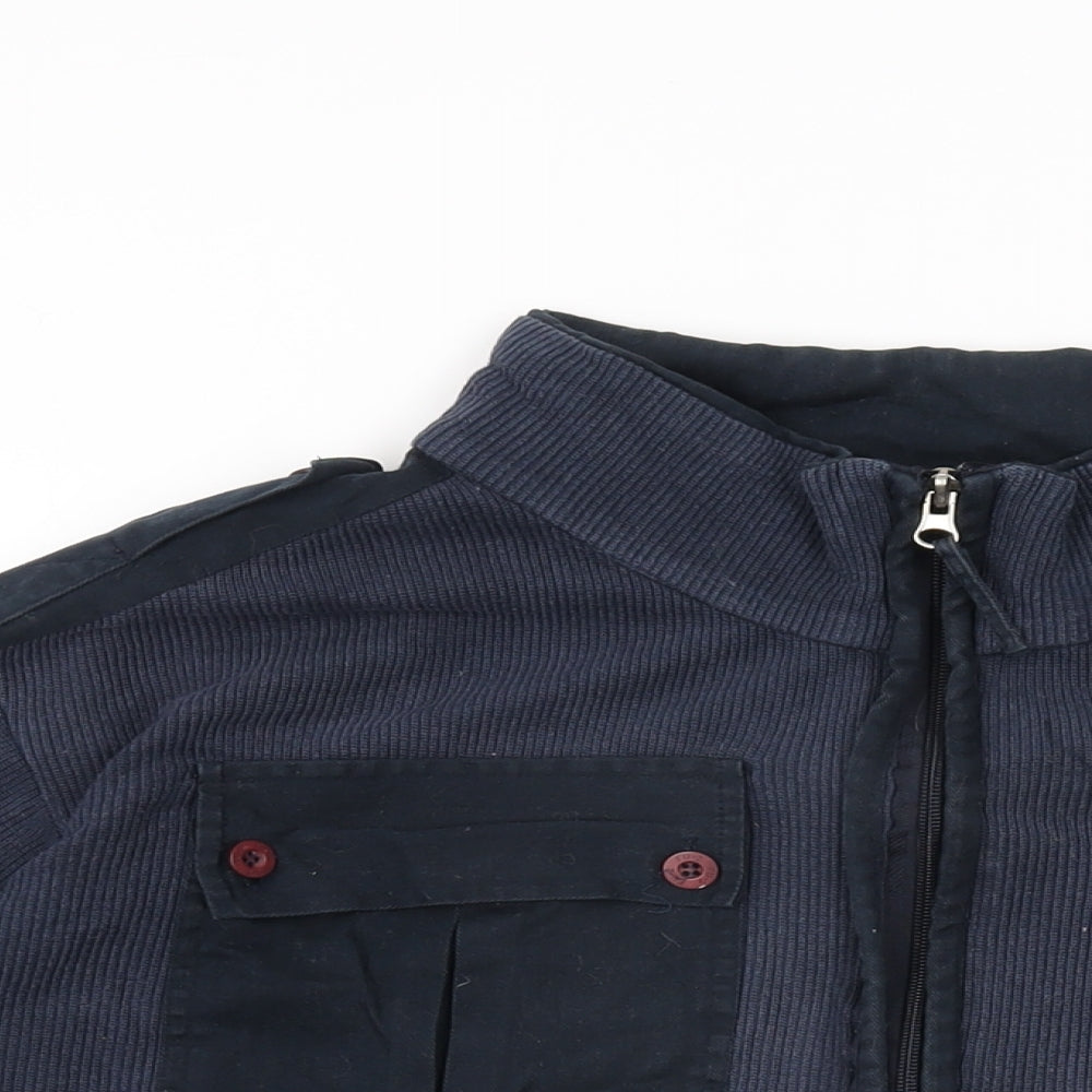 FU2 Mens Blue Cotton Full Zip Sweatshirt Size L
