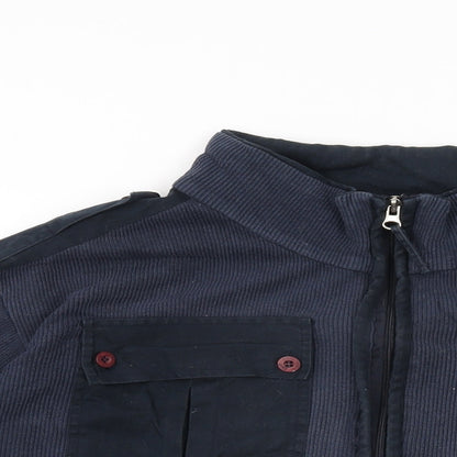 FU2 Mens Blue Cotton Full Zip Sweatshirt Size L
