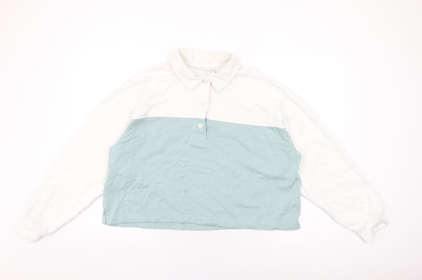 Womens UK Size S Weekday White Basic T-Shirt