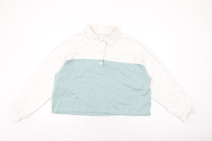 Womens UK Size S Weekday White Basic T-Shirt