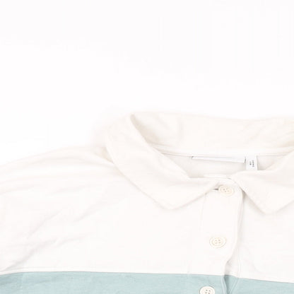 Womens UK Size S Weekday White Basic T-Shirt