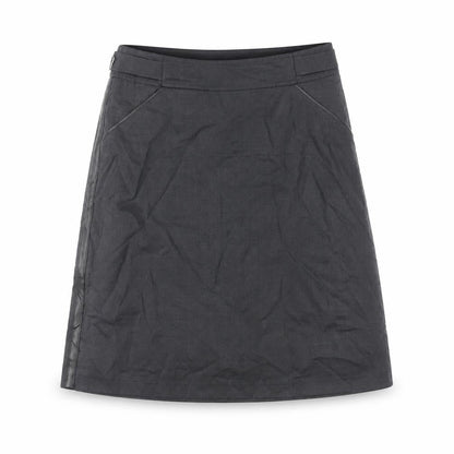 NetWork Womens Grey Wool A-Line Skirt Size 30 in Zip - Pockets