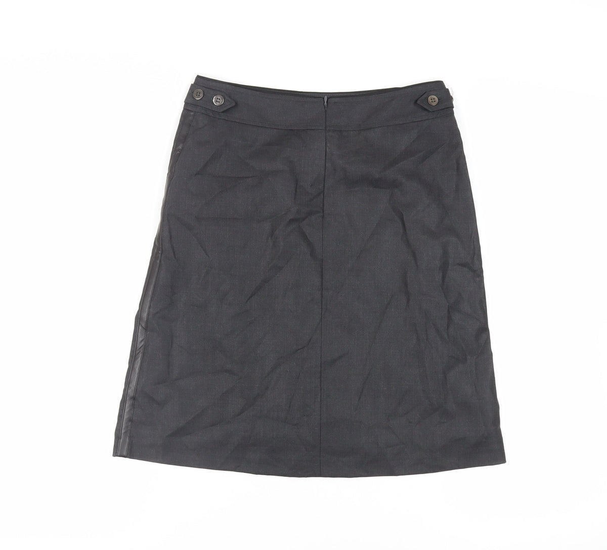 NetWork Womens Grey Wool A-Line Skirt Size 30 in Zip - Pockets