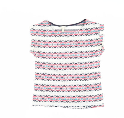 Womens UK Size S Springfield Ivory Basic T-Shirt