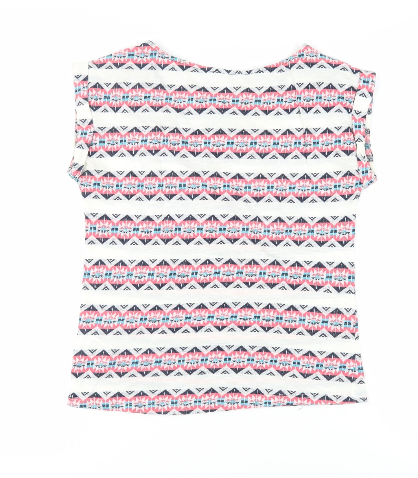 Womens UK Size S Springfield Ivory Basic T-Shirt