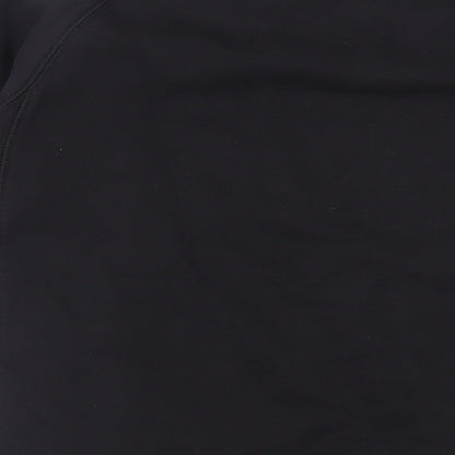 Smiley Mens Black Cotton Pullover Sweatshirt Size L