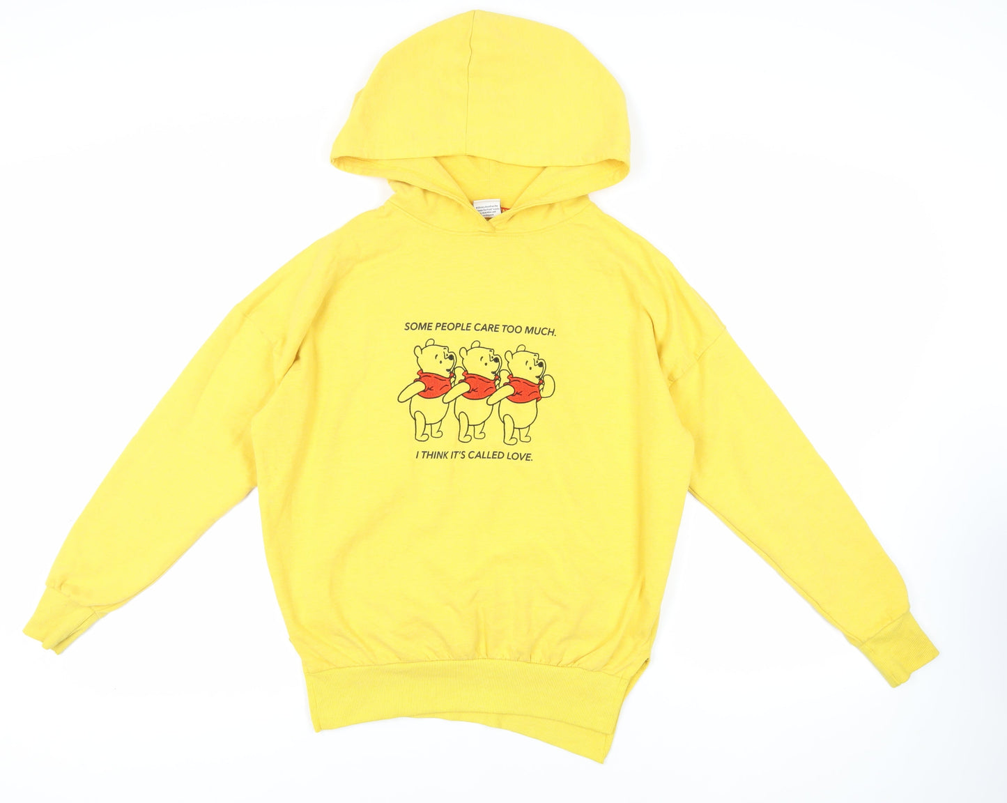 Womens UK Size XS Disney Yellow Pullover Hoodie