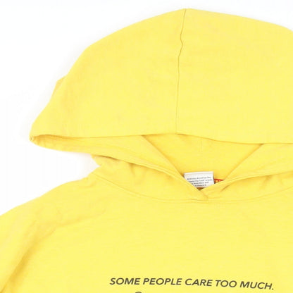 Womens UK Size XS Disney Yellow Pullover Hoodie