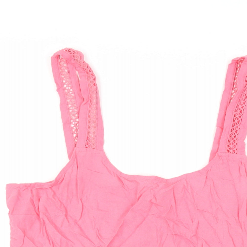Womens UK Size 16 NEXT Pink Basic Tank