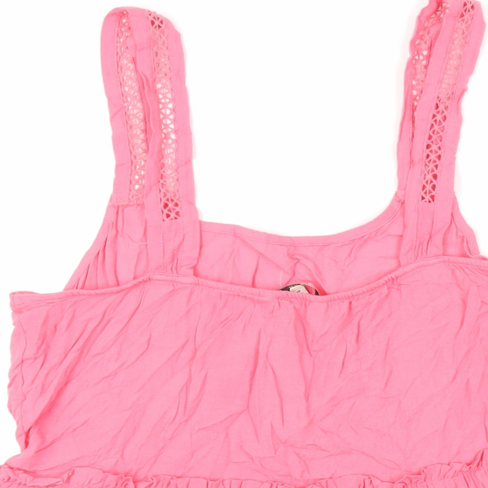 Womens UK Size 16 NEXT Pink Basic Tank
