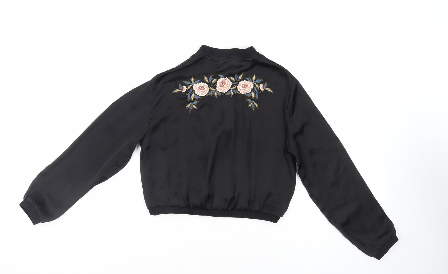 Womens UK Size S Zara Black Basic Blouse