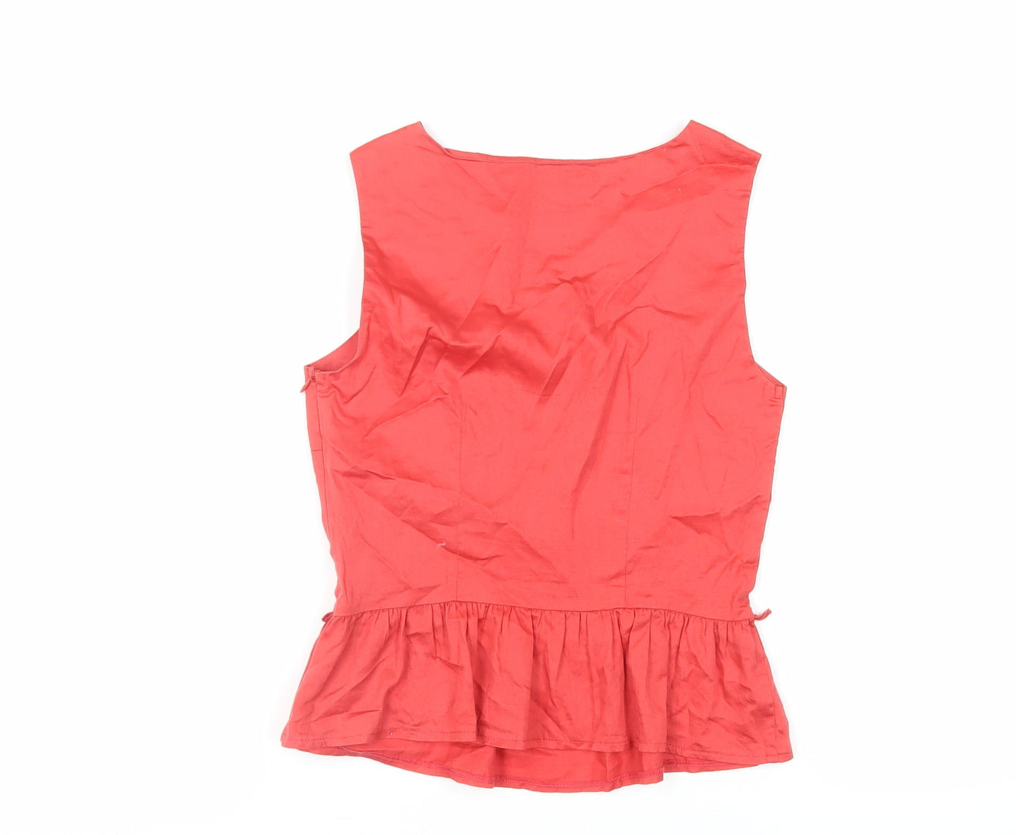 Womens UK Size 8 Therapy Red Basic Tank