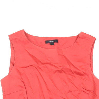 Womens UK Size 8 Therapy Red Basic Tank
