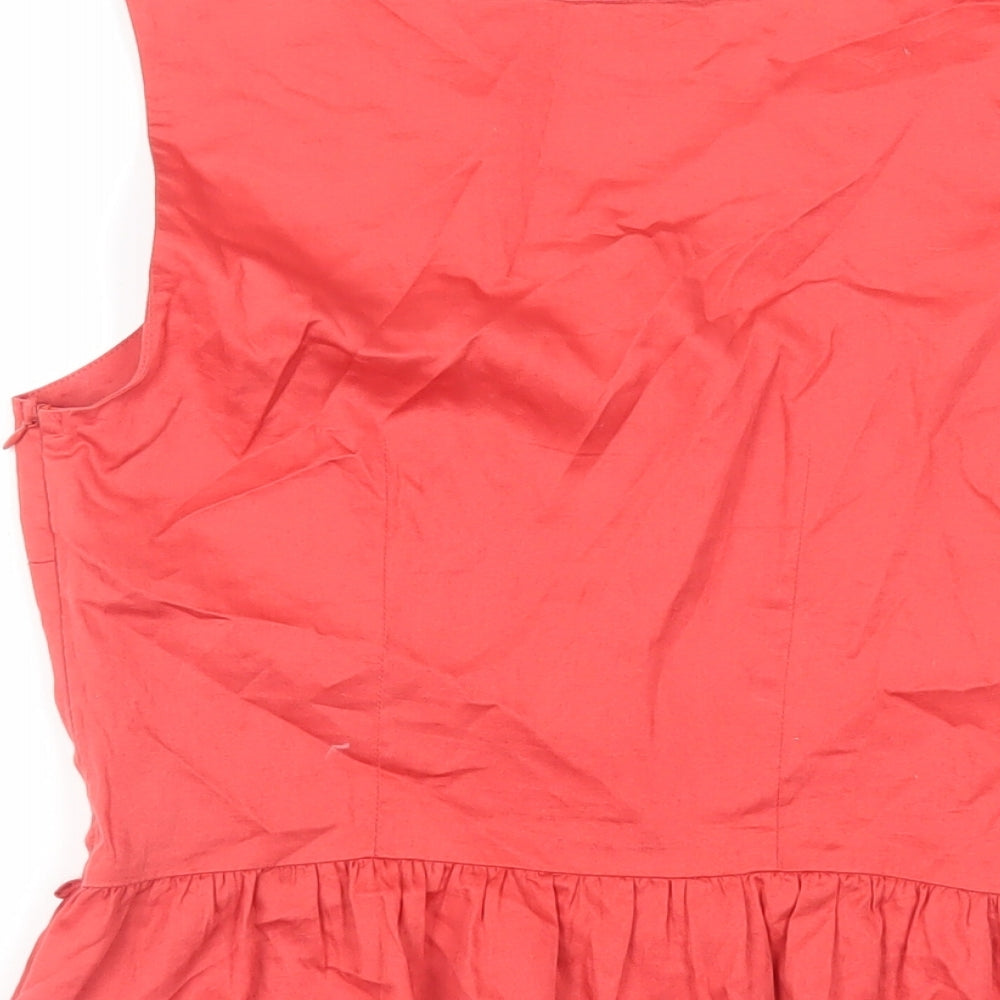 Womens UK Size 8 Therapy Red Basic Tank