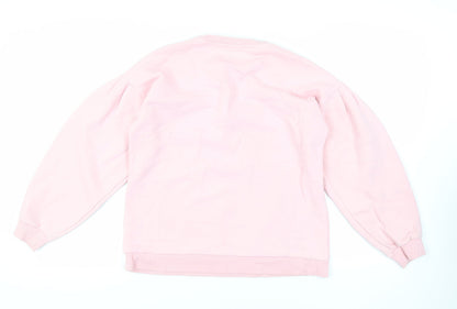 Chelsea Peers Womens Pink Cotton Pullover Sweatshirt Size S Pullover