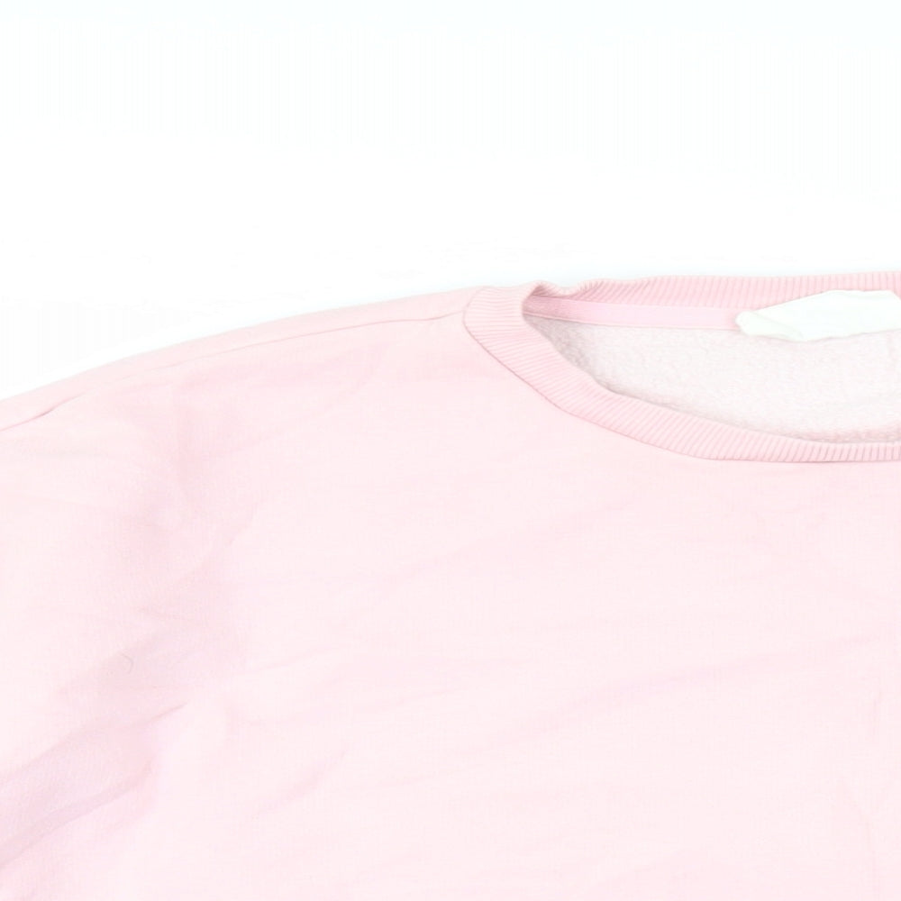 Chelsea Peers Womens Pink Cotton Pullover Sweatshirt Size S Pullover