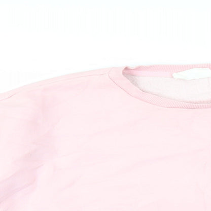 Chelsea Peers Womens Pink Cotton Pullover Sweatshirt Size S Pullover