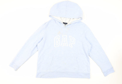 Gap Womens Blue Cotton Pullover Hoodie Size XL Pullover - Logo Pockets