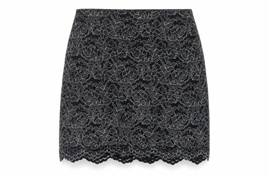 Womens UK Size 14 Dorothy Perkins A-Line Lace Skirt