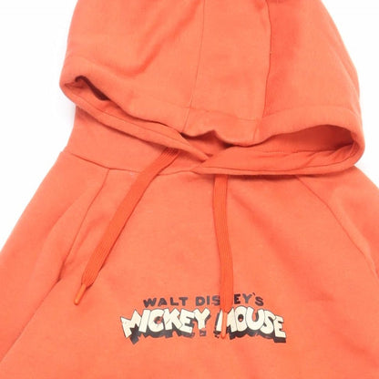 Womens UK Size S Disney Orange Pullover Hoodie