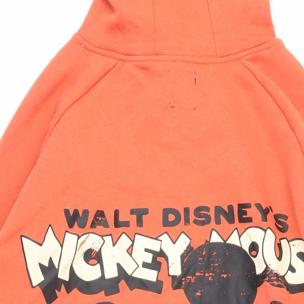 Womens UK Size S Disney Orange Pullover Hoodie