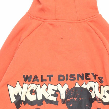 Womens UK Size S Disney Orange Pullover Hoodie