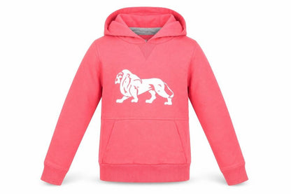 Lonsdale Girls Pink Polyester Pullover Hoodie Size 7-8 Years Pullover - Logo