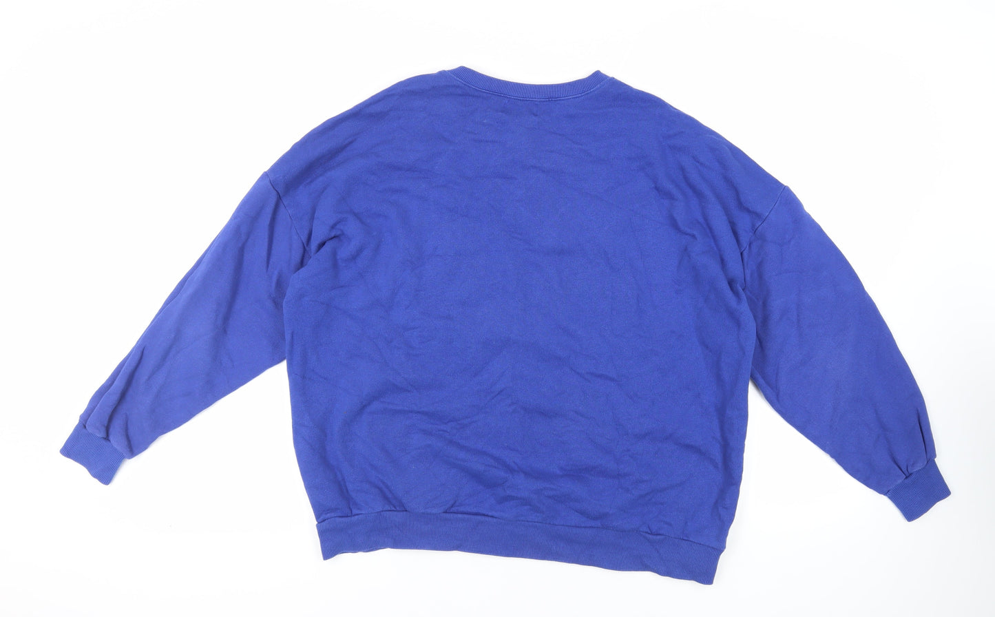 Womens UK Size M Pull&Bear Blue Pullover Sweatshirt