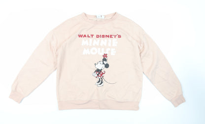 Womens UK Size M Disney Pink Pullover Sweatshirt