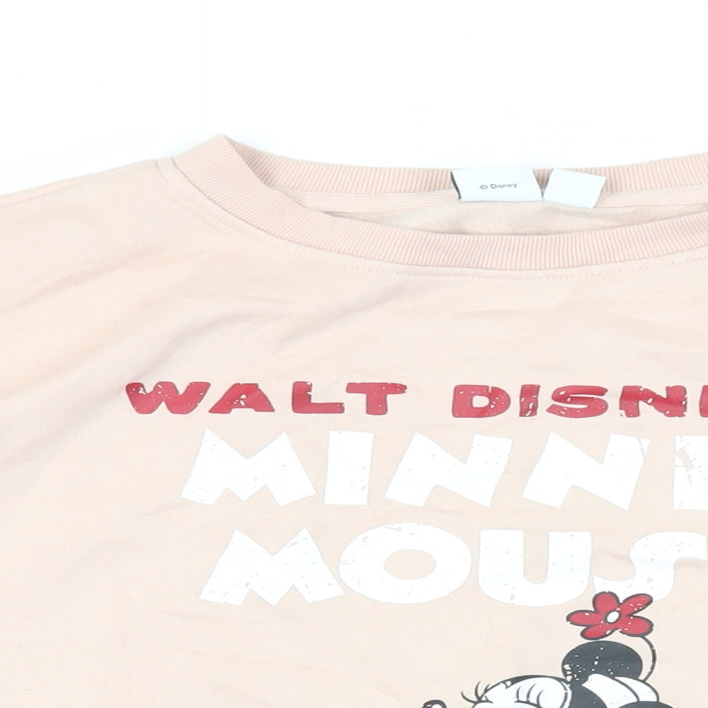 Womens UK Size M Disney Pink Pullover Sweatshirt