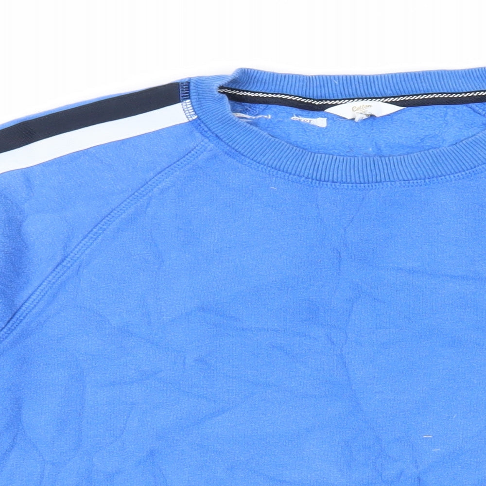 Mens UK Size L Cotton Traders Blue Pullover Sweatshirt
