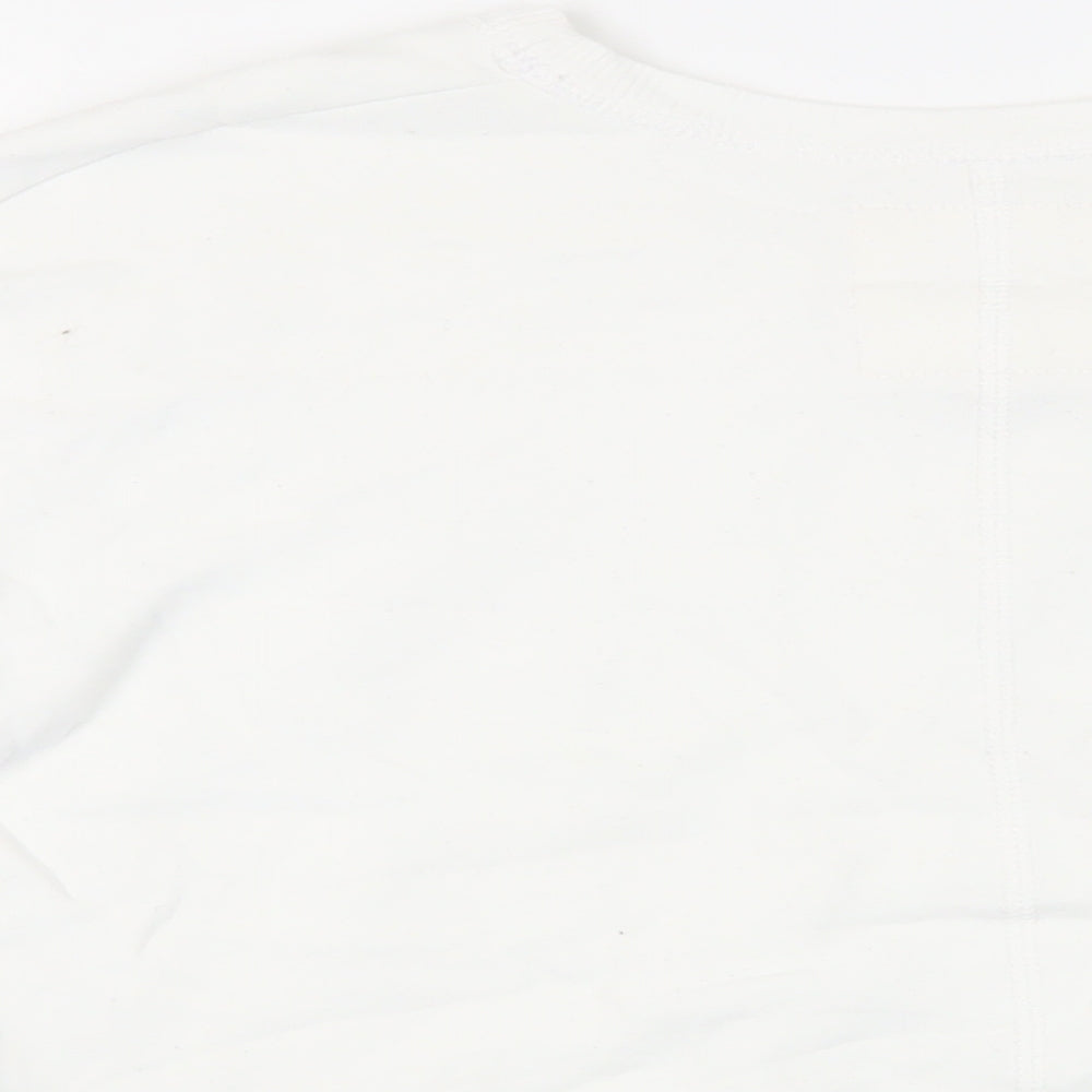 Hollister Womens White Cotton Pullover Sweatshirt Size M Pullover - Logo