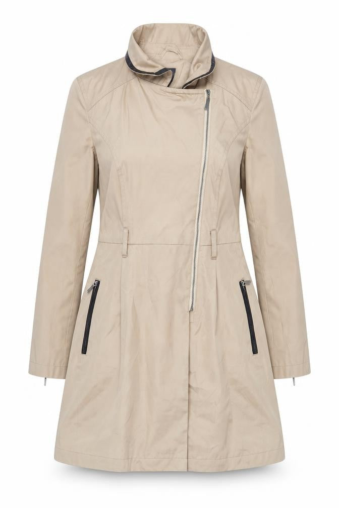Womens UK Size S Oasis Beige Overcoat