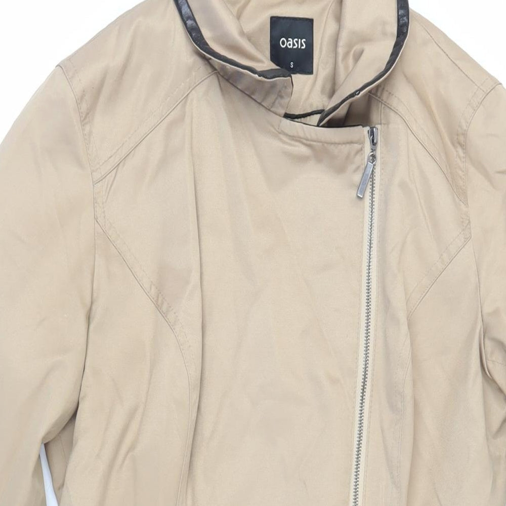 Womens UK Size S Oasis Beige Overcoat