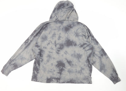 Victoria's Secret Pink Womens Grey Cotton Pullover Hoodie Size L Pullover - Tie Dye